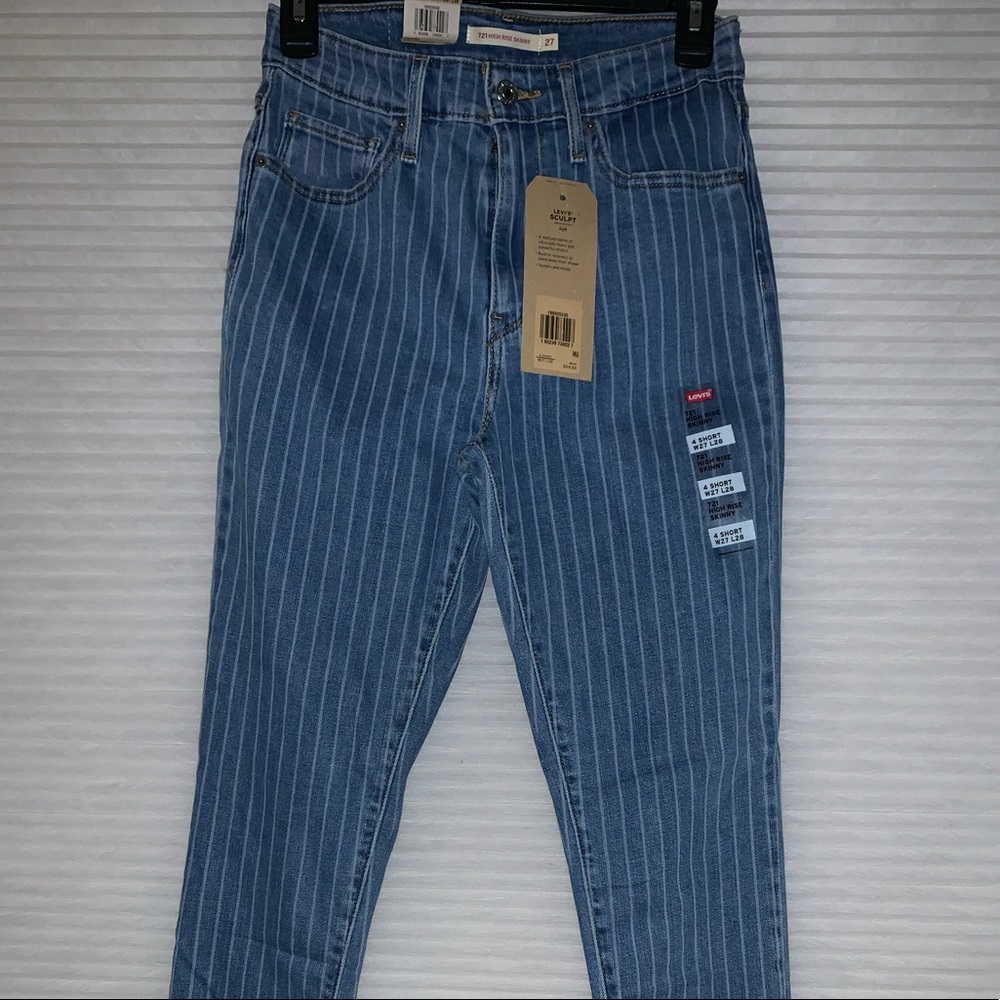 Striped Levi’s High Rise Skinny Jeans